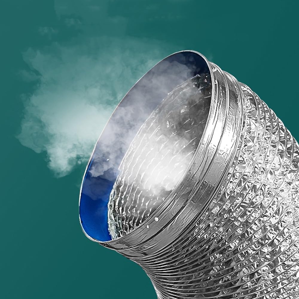 Tubo Flexible De Campana Extractora Manguera Escape De Aire Aislada 15/20/25/30cm Aluminio Conductos Ventilación Para Secadora Climatización(150mm x 6m(6"x 20ft))