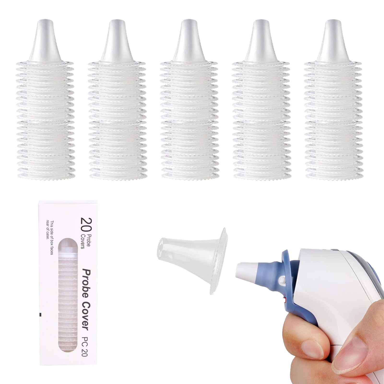 100 Stück Braun Fieberthermometer Schutzkappen,Braun Fieberthermometer Ohr,Braun Thermoscan Lf20 Schutzkappen,Ersatzschutzkappen,Braun Thermoscan Schutzkappe Für Alle Braun Thermoscan Ohrthermomete
