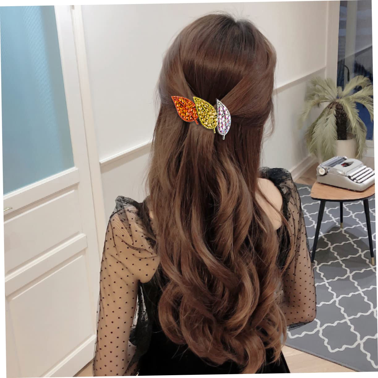 FOMIYES 3stücke Blitzender Haarschmuck Wasser-diamant Haarklammer Im Blattformdesign Für Elegante Frisuren Als Für Damen Und Mädchen Langlebig Und Stilvoll