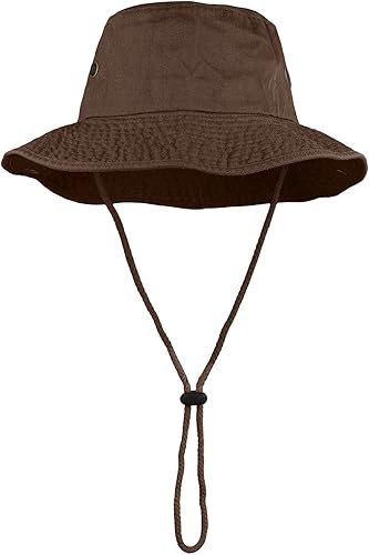 Sombrero de ala ancha para senderismo, pesca, safari, boonie, 100% algodón, protección solar UV para hombres y mujeres, actividades al aire libre