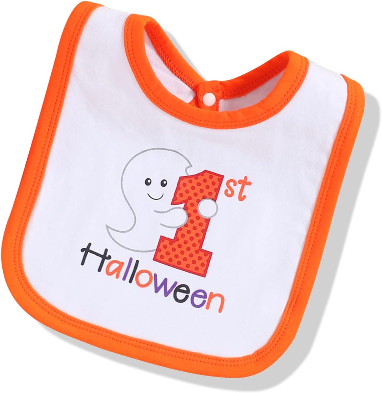Baby Bibs My First Halloween Baby Boys Girl Bibs for Halloween Drooling and Teething (Pumpkin Orange)