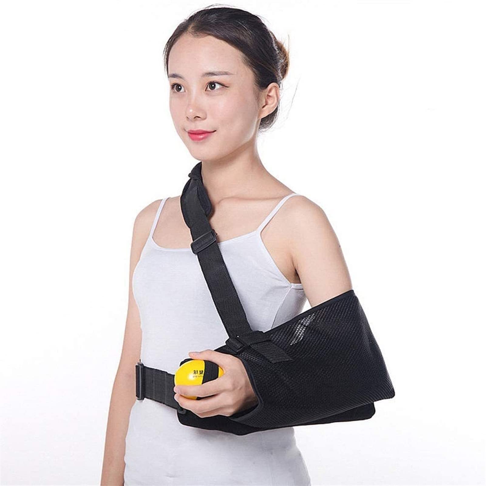Cabestrillo para Brazo, Abducción De Hombro Transpirable Ajustable con Almohada Cabestrillo para Brazo con Almohadillas para Reposabrazos Soporte para Brazo para Subluxación