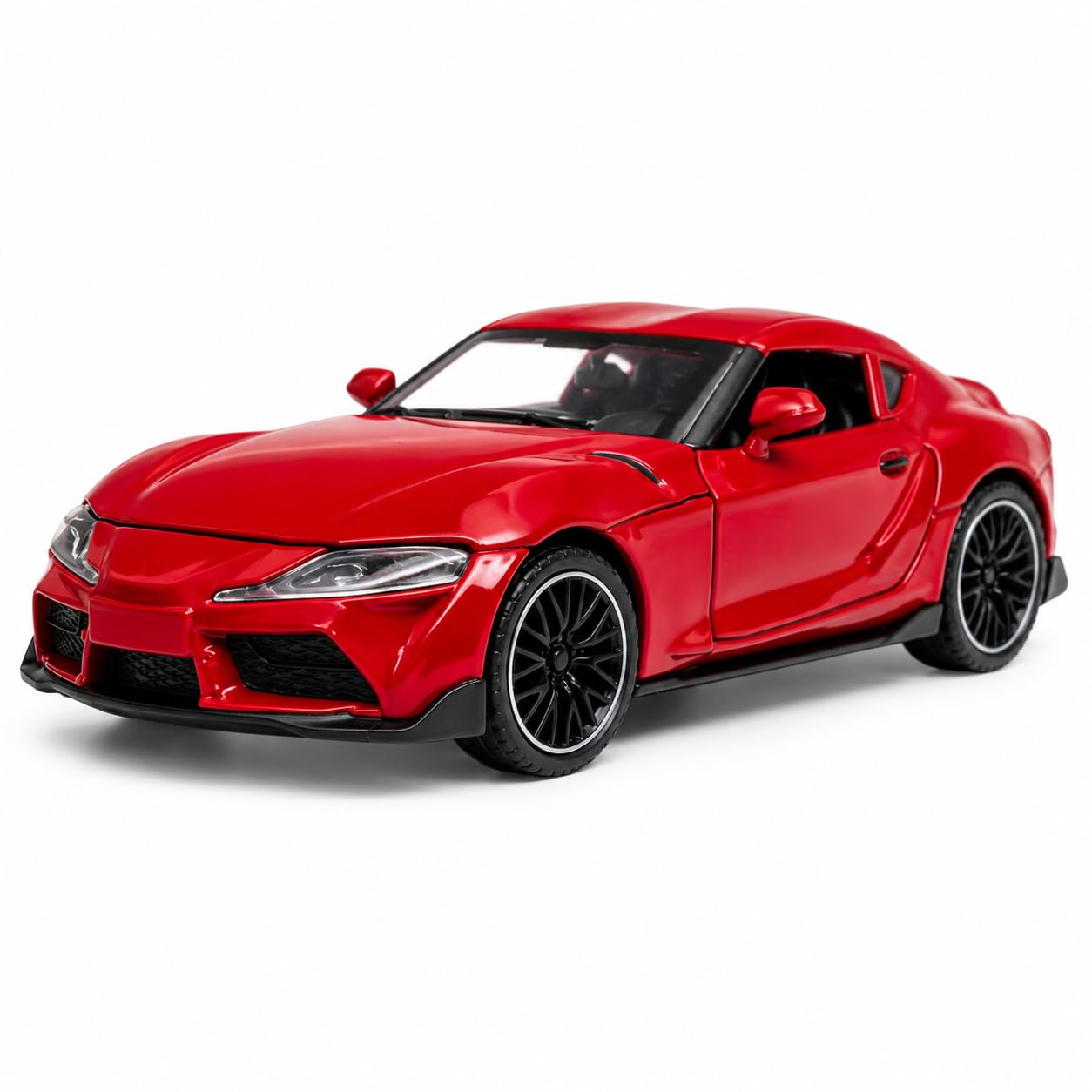Pull Back Sports Car | Diecast Cars, Miniature Car Model & Diecast Model Cars with Openable Door for Kids, Collectors, Home, Office Desk and Shelf Display | Birthday Gift for Kids (Red)-image-18