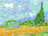 DMC BL1067/71 16 Count Van Gogh's A Wheatfield W/Cypresses Counted Cross Stitch Kit, 11.5 x 9, Multicolor