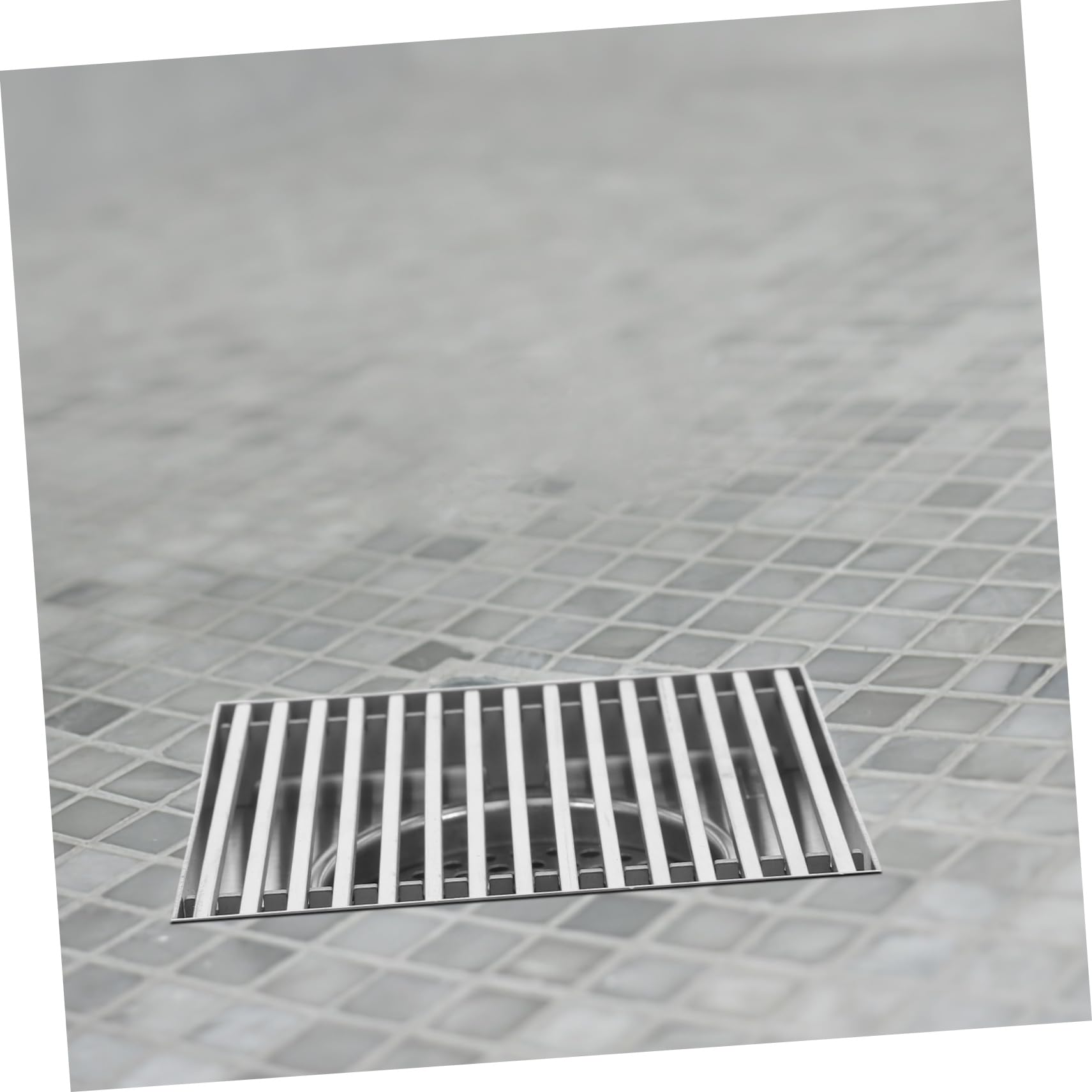 SHINEOFI Desagüe de Suelo de Acero Inoxidable para Patio Grande Cuadrado para Baño Colector de Pelo Rejilla de Ducha Kit de Desagüe de Plato de Ducha