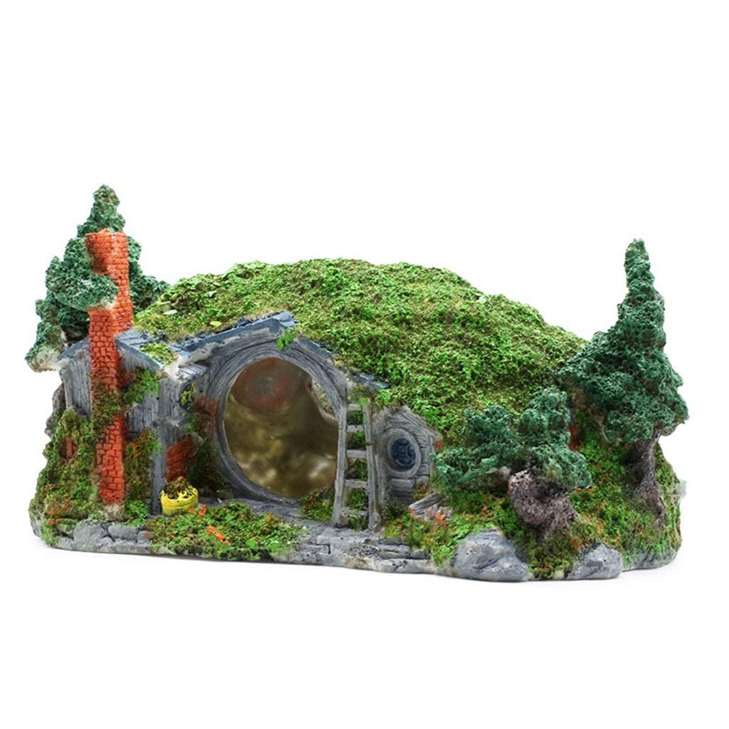 Rocalla escondida de Reptiles, Caja de Cueva de Reptiles- Decoración de hábitat Tortuga Lagarto Serpiente Escondites de Peces Escalada Pecera Acuario Paisajismo