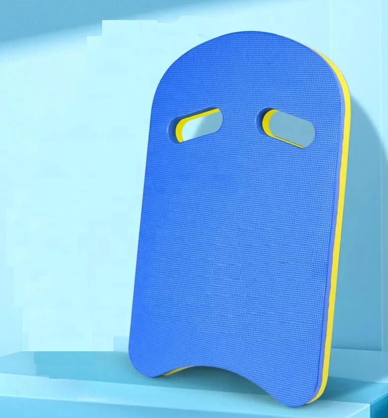 Image of Leosportz Kick Board for Swimming Kids | Swimming Kickboard for Adults Sports Training | Aid Pool Kick Board U Design High Buoyancy Float Swim Train Equipment with Integrated Hole Handle (Blue-yellow)