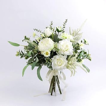 JFDBGU Vintage Autumn Bridal Silk Bouquet Champagne Roses Flowers Hydrangea Wedding Bouquets Fleur Artificielle MariageStyle Two