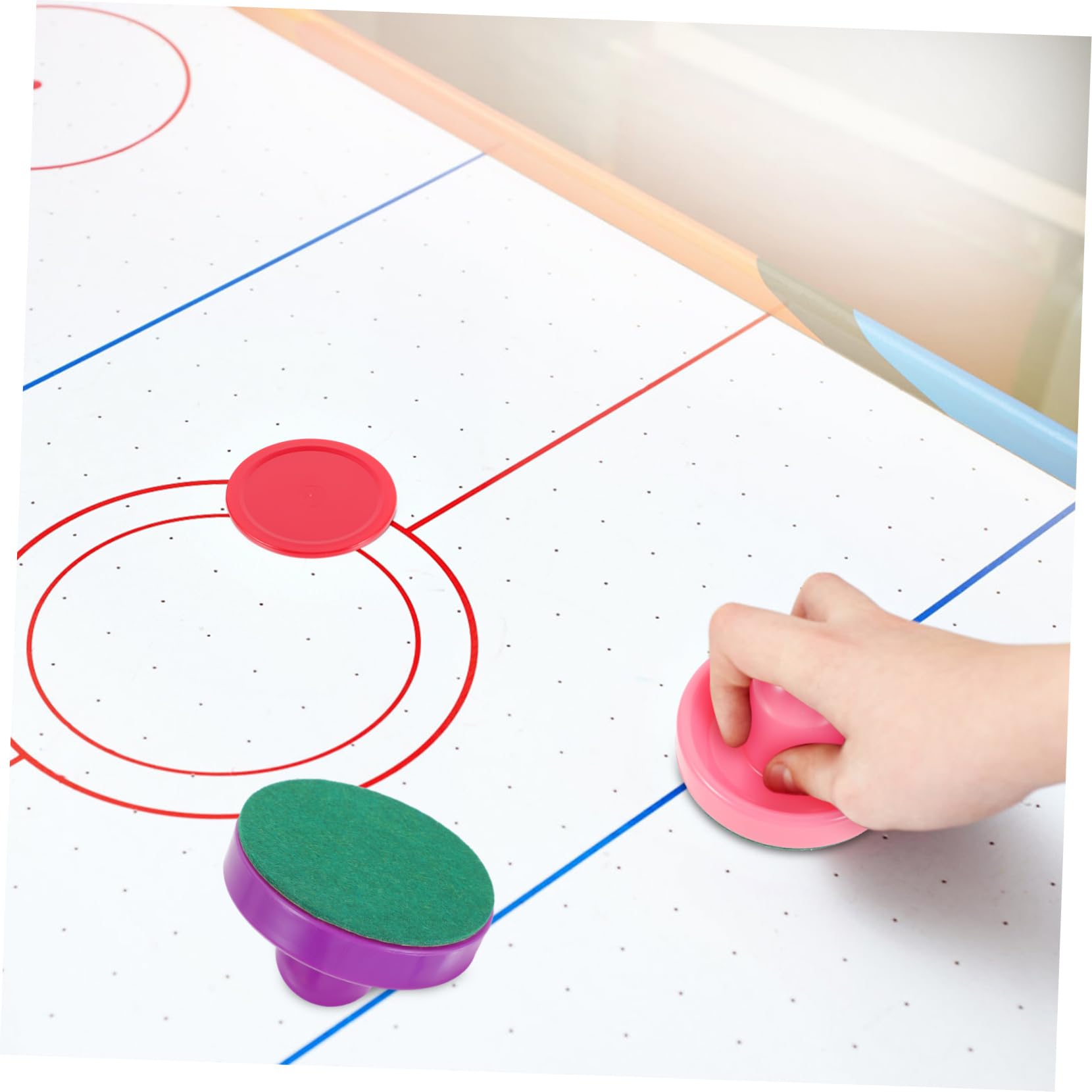 Set de Palets de Hockey Table Ronds Pousseur en Abs Lisse