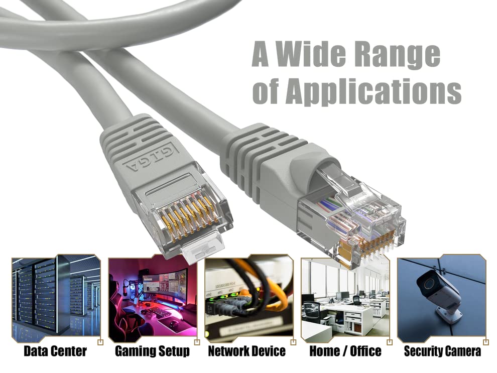 Cable Leader Cat 6 UTP Snagless Ethernet Cable 1 ft Gray miniatura 5