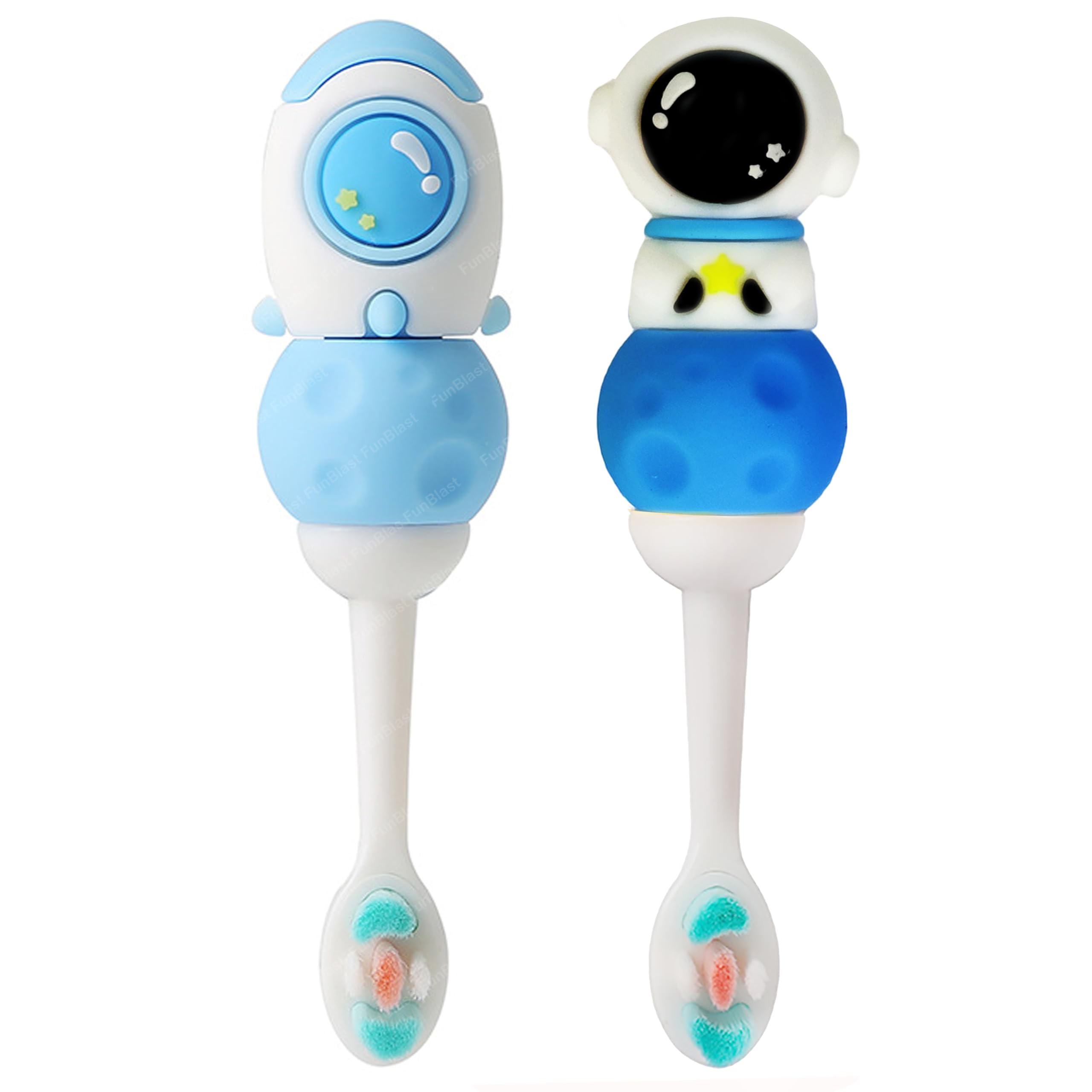 FunBlast Kids Toothbrush – Pack of 2 Cute Space Design Soft Tooth Brush, Extra Microfiber Soft Bristles Toothbrush for 3-6 Years old Kids, Boys (Random Design)-picture-26