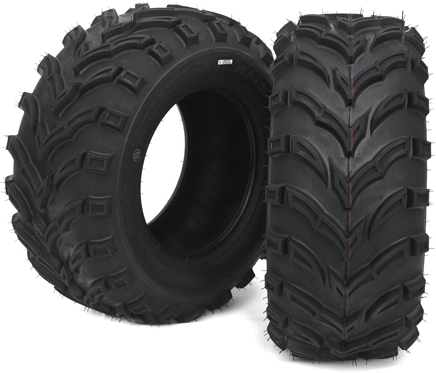 GarveeTech 25x10-12 ATV/UTV Tires 6PR 25x10x12 Off-Road All-Terrain Tires TL, Set of 2