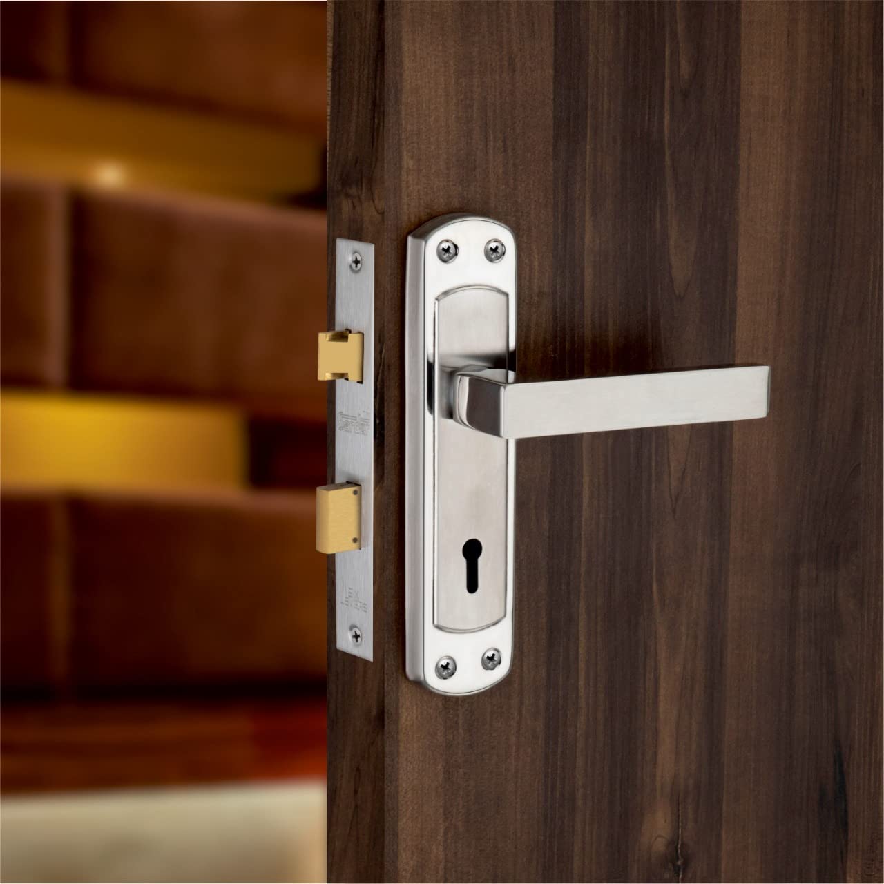 SARDAR Ultron 7 Inch Silver Stainless Steel Handle Set|2 Keys | 6 Lever Single Turn Lock Set| Handle Set for Door, Bathroom, Bedroom, Living Room| (B0B8JVY1ZL) Amazon Price History, Amazon Price Tracker
