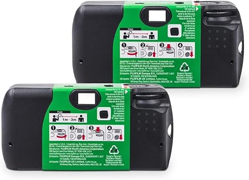 Fujifilm QuickSnap Flash 400 35mm Single-Use Disposable Camera with Flash, 27 Exposures, 2-Pack