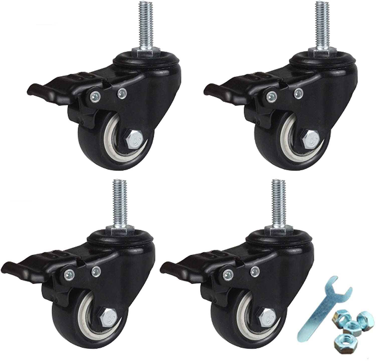 Vis Sans Frein - Roulettes Pivotantes Universelles Pour Chaise, 2