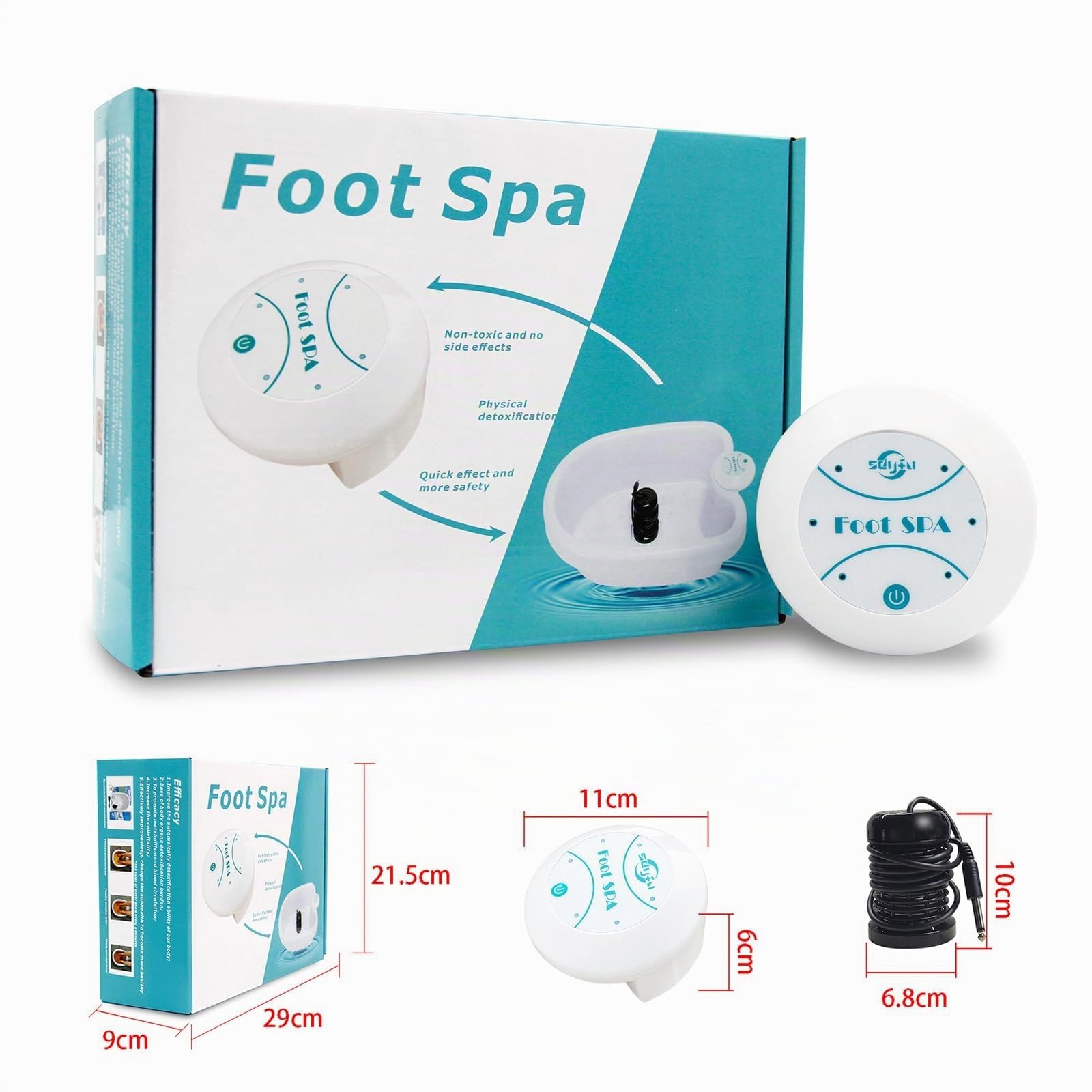 EASSL Ionic Foot Cleanse Ion Detox Pediluvio Disintossicazione Spa Ion Cleanse Chi macchina per uso domestico Beauty Club Salon, recuperare salute e vitalità (vasca non inclusa nella confezione
