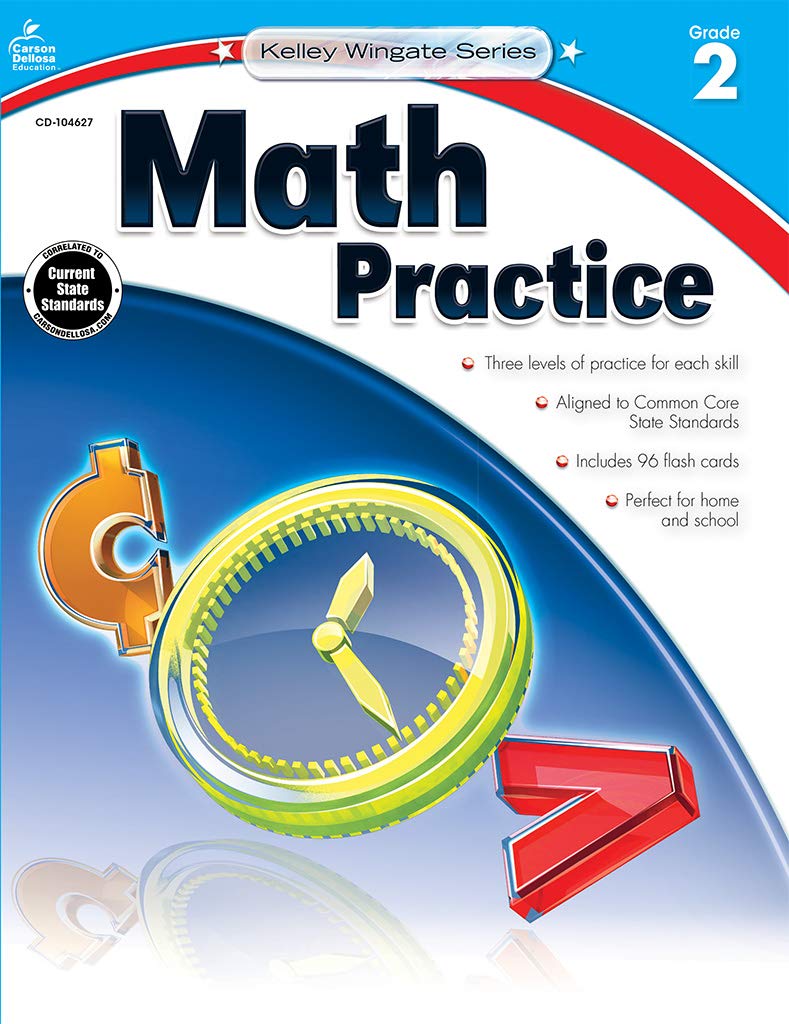 Carson Dellosa 2nd Grade Math Workbook, Word Problems, Algebra, Geometry, Place Value, Addition, Subtraction, and More Common Core Mathematics, Classroom or Homeschool Curriculum (Kelley Wingate)