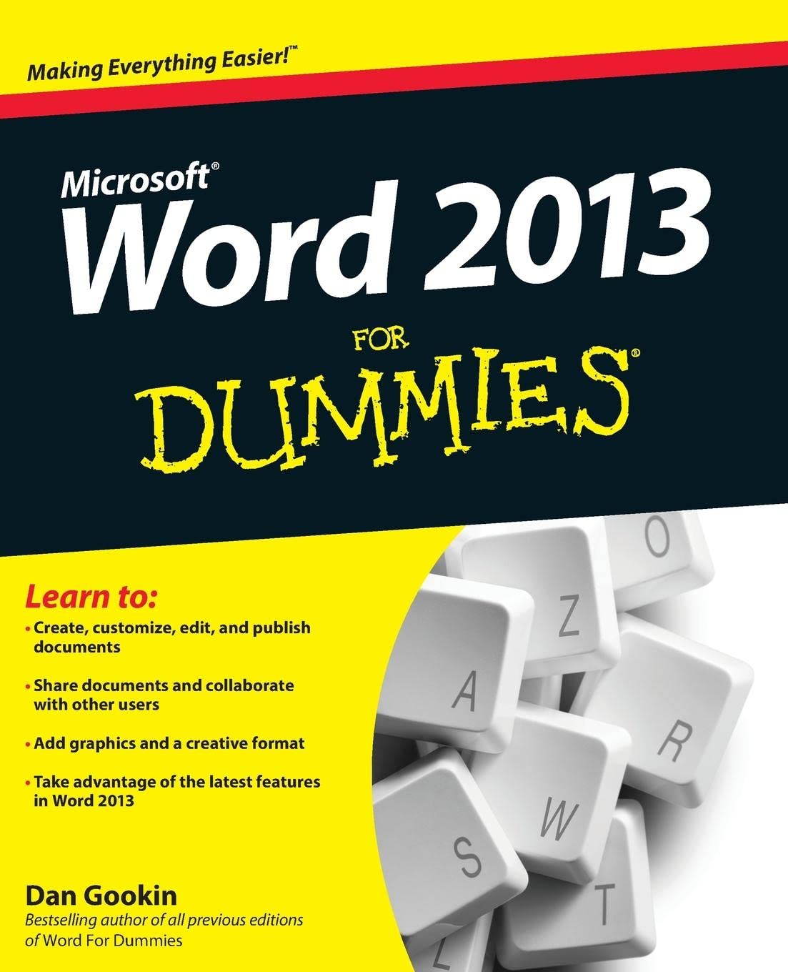 Word 2013 for Dummies by Dan Gookin (2013, Trade Paperback)