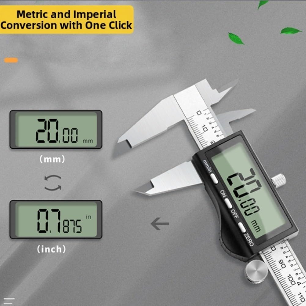 Calibrador digital con construcción de acero inoxidable 4CR13, larga vida útil y rendimiento de medición estable (300 mm)