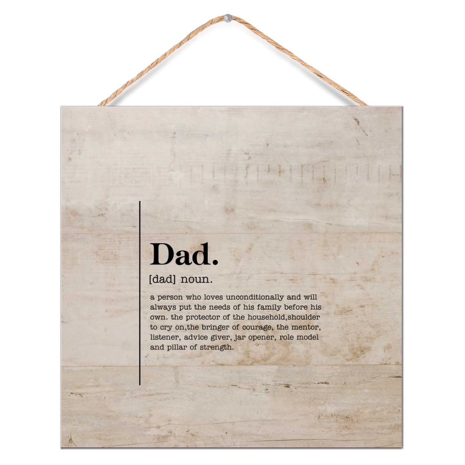 Panneau mural en bois Dad Noun, le cadeau vintage ideal pour la Fete des Peres