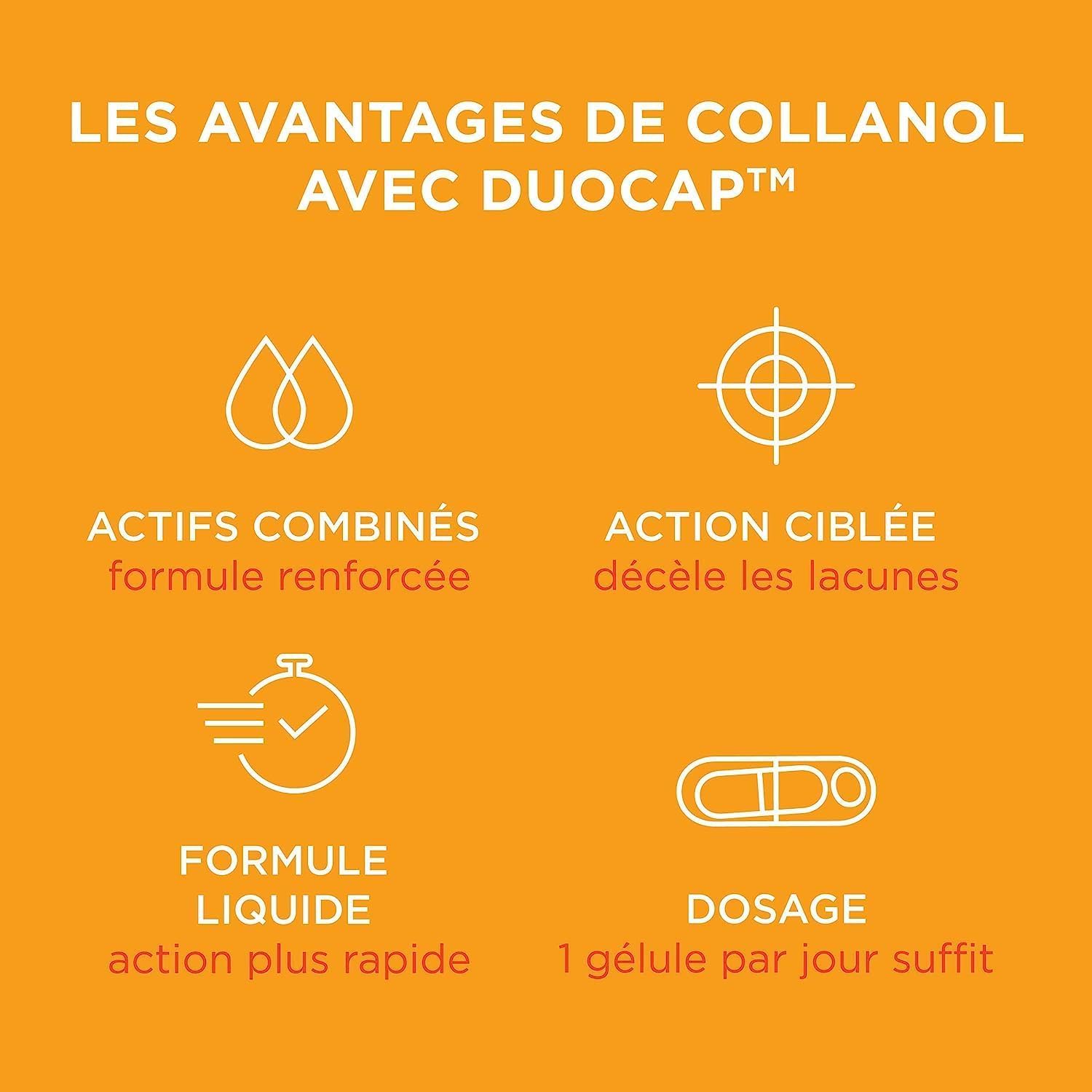 Collanol – innovation dans le soin des articulations saines Formule liquide dans une double capsule Collagène 3D + extrait micellaire de racines de curcuma 1 capsule/jour. 20 Prises