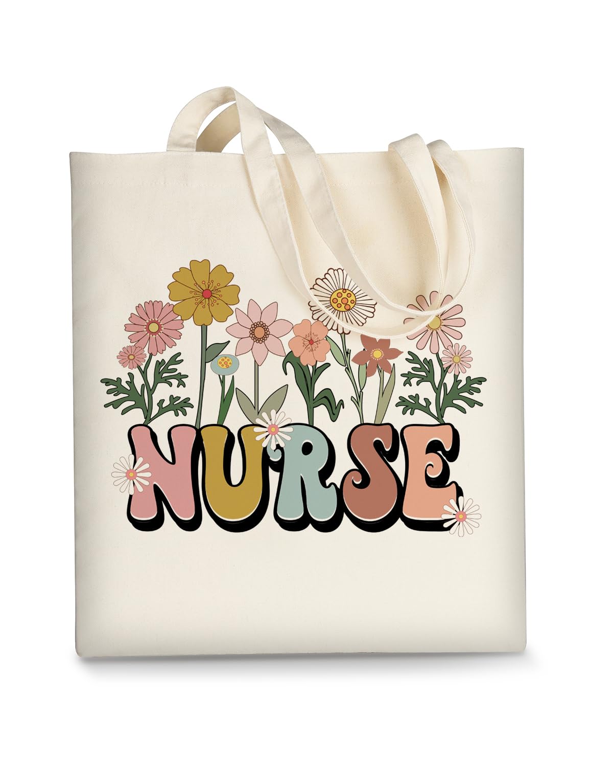 AUSVKAI Canvas Tote Bag Aesthetic Cute For Women College Grocery Bag Cotton Cloth Beach Totes Gift