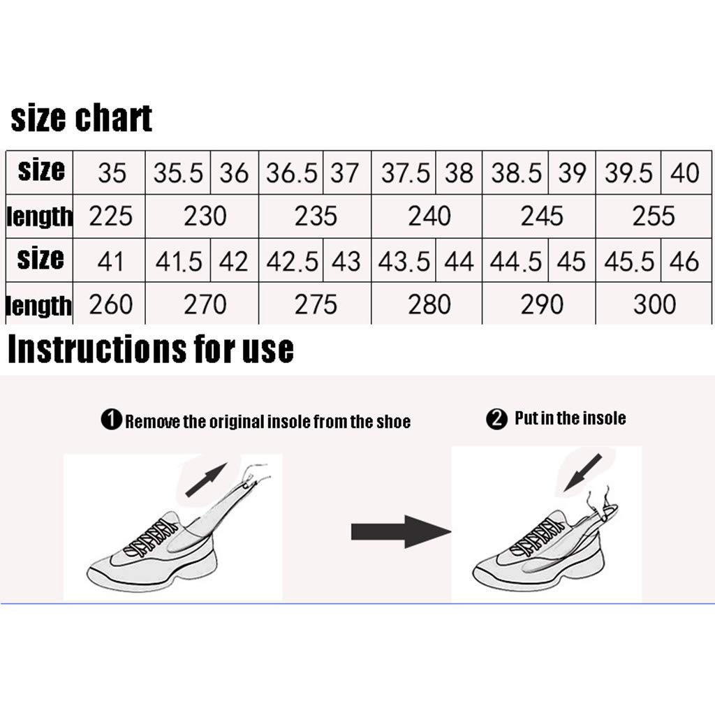 GZD Alta Ayuda de Arco de Las Plantillas del Zapato, Zapatos ortopédicos Plantillas Fascitis Plantar y pies Planos Alivio del Dolor Arco Reducir la Fatiga Muscular para Hombres y Mujeres,37