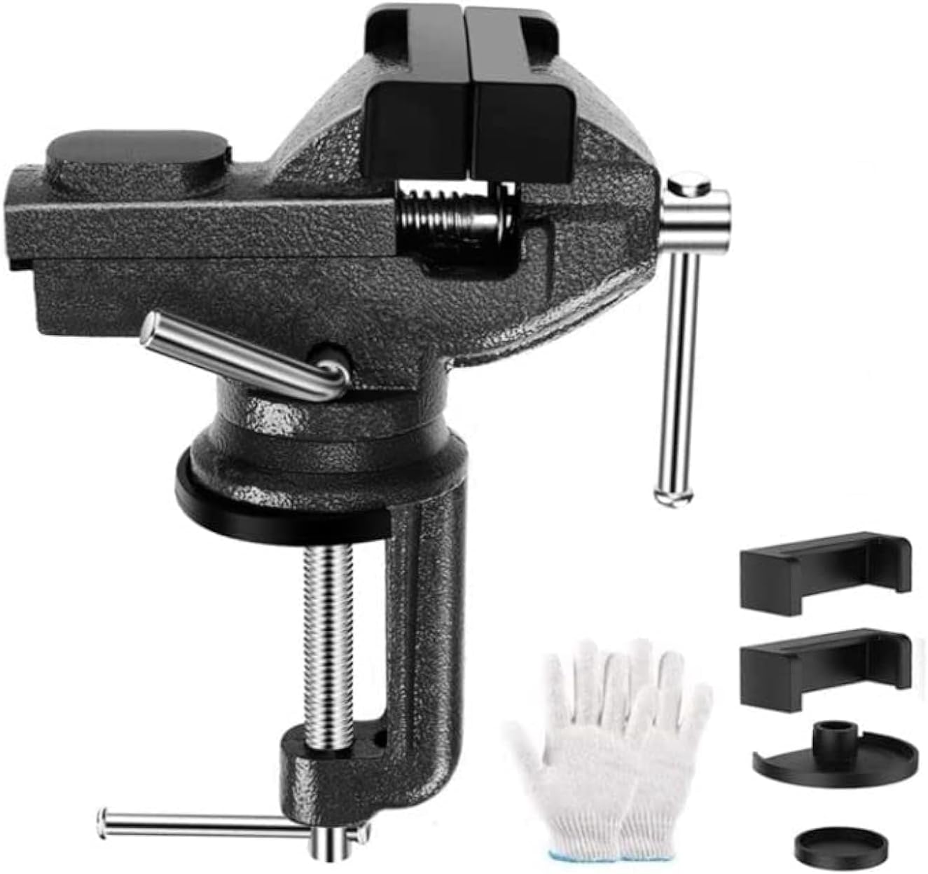 Table Vise Home Vise Clamp-On Vise, 2.5″ black
