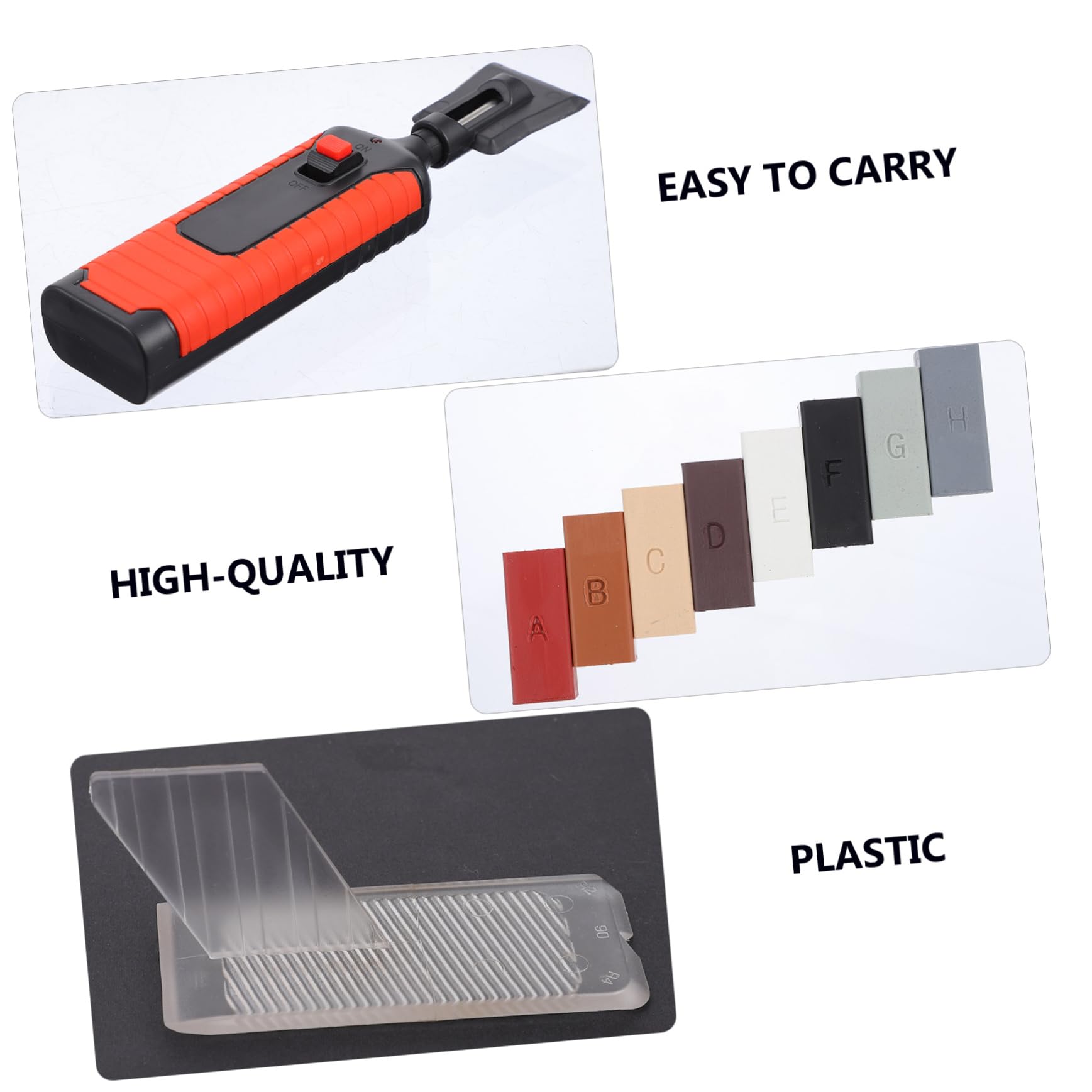 NUOBESTY Kit de Reparación de Baldosas de Cerámica para Suelos y Superficies, Portátil, 8 Bloques de Cera y Caja Pequeña para Hogar y Hotel