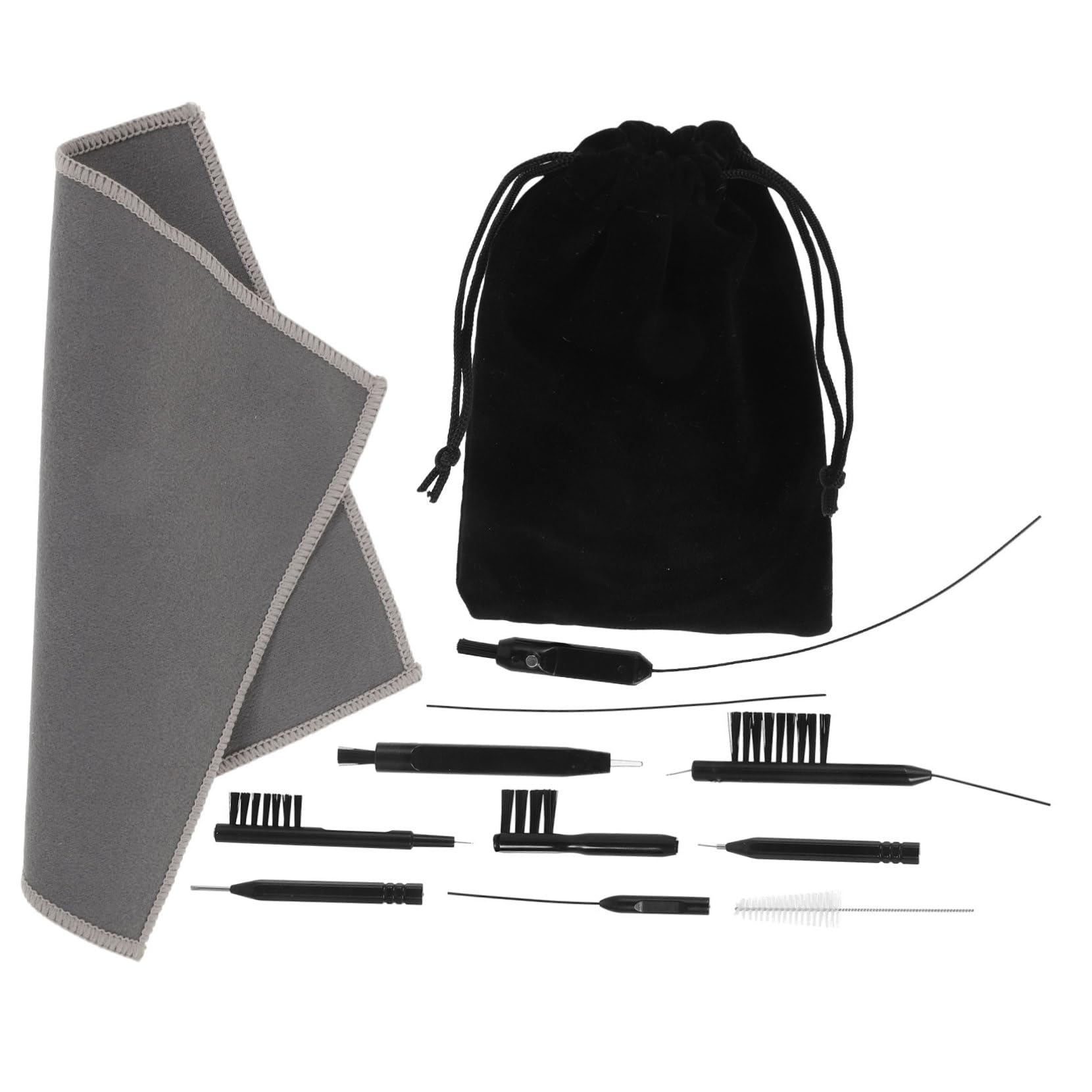 Anneome 1set Portable Hearing Aid Cleaner Brush Set Multi-Function Cleaning Tools for Earwax and Debris Removal Lightweight and Design for Hearing Aid Maintenance