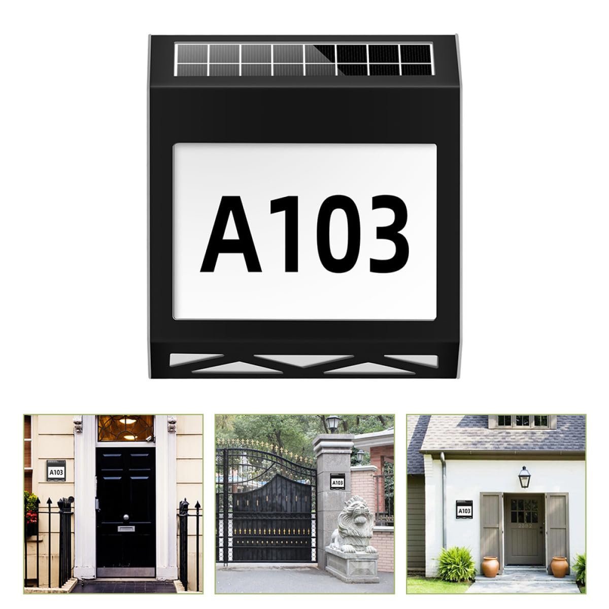 Homoyoyo Lampada Solare Per Numero Civico Strumento Di Illuminazione Led Luce Solare Per Esterni Numeri Civici Per Case Facile Da Installare e Usare