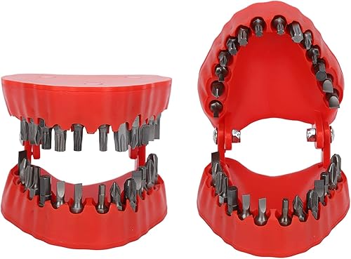 Miniatura 8 de Soporte para broca de prótesis dental, 28 agujeros con 28 piezas de brocas, diseño en forma de dientes, totalmente abierto, sujeción firme, soporte