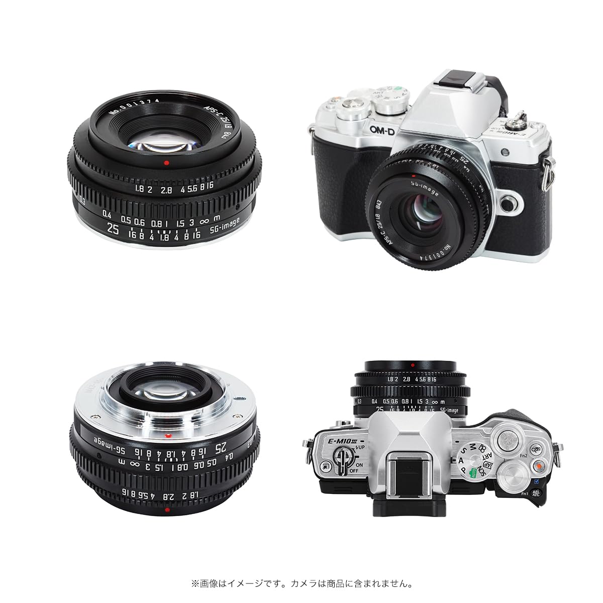 Amazon.co.jp: SG-image 25mm F1.8 マイクロフォーサーズ MFT互換 MF