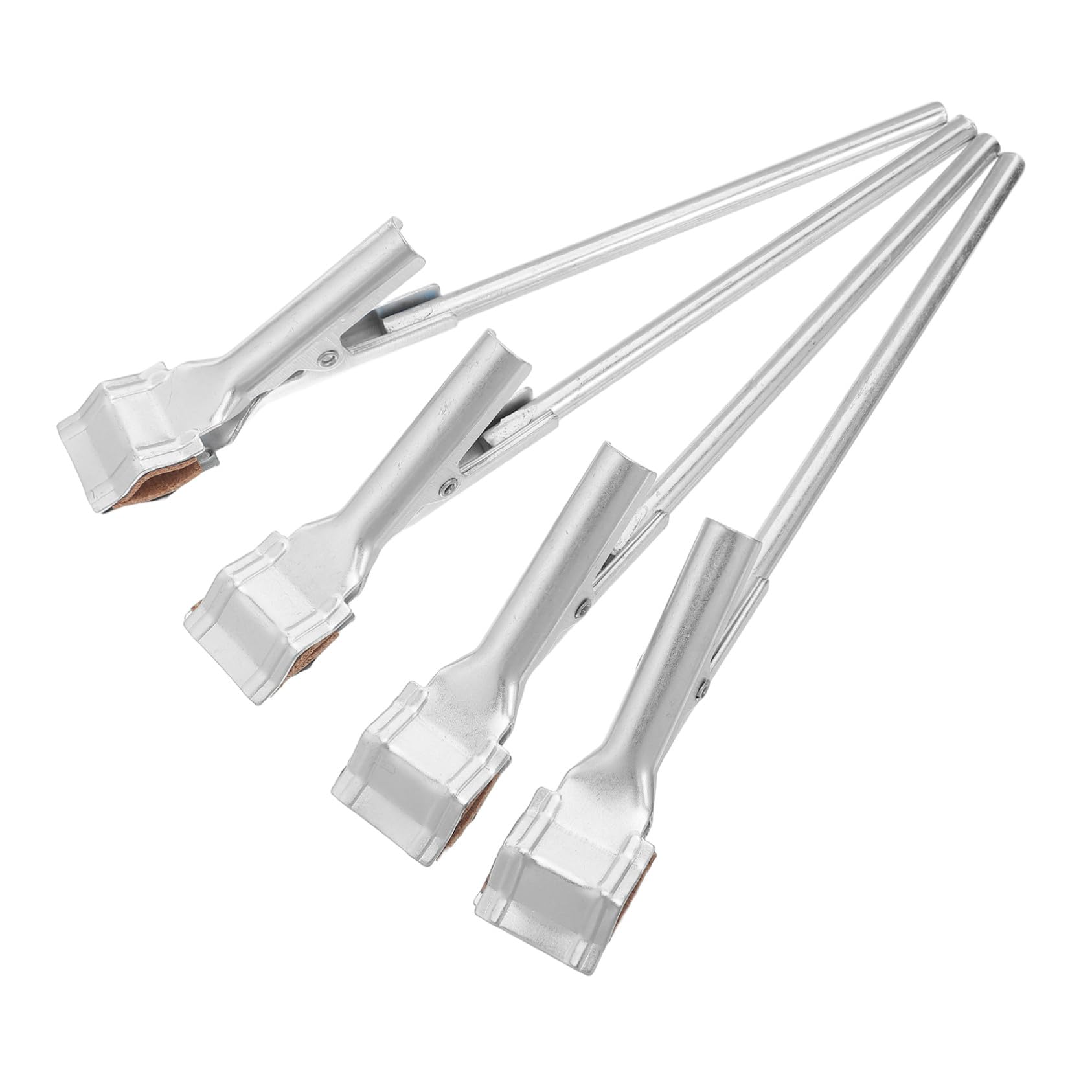 Abrazadera de Experimento 4 Piezas de Hierro Plata para Laboratorio