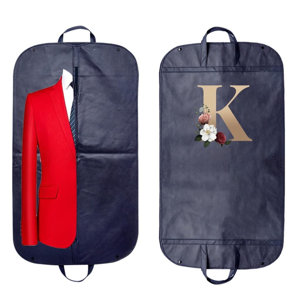 Zip Up Hanging Suit Dress Coat Garment Bag Clothes Cover DustProof Storage Suit Carrier Protector Bags, (gold K)
