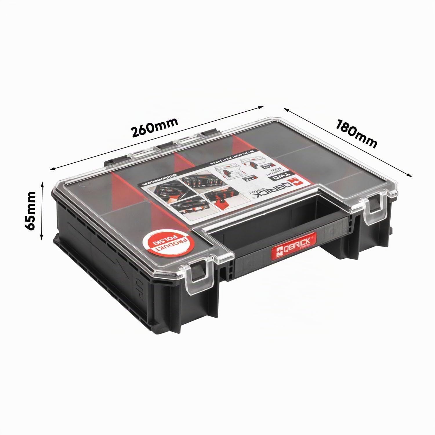 Werkzeugkasten mit zusätzliche Fläche – 45 x 36,5 x 34 cm – Werkzeugkoffer mit 5x Sortimentskasten und Werkzeugkorb SET 2in1 Werkzeugkiste Transportbox Baustellen Kübel Premiumklasse