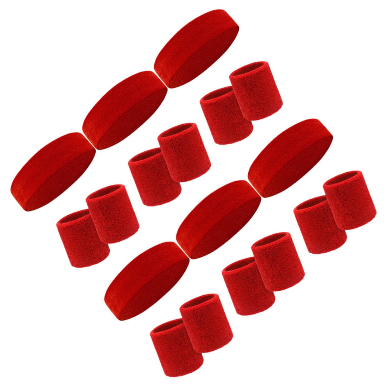 Schweißband Satz aus Polyester in Rot, 1 Satz für Sport