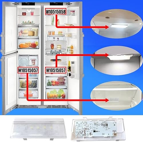 Miniatura 4 de Reemplazo de luz LED W10515057 para frigorífico WRS325FDAW04, lado a lado, con dispensador Repl. WPW10515057 (AP6022533), 3021141, PS11755866,