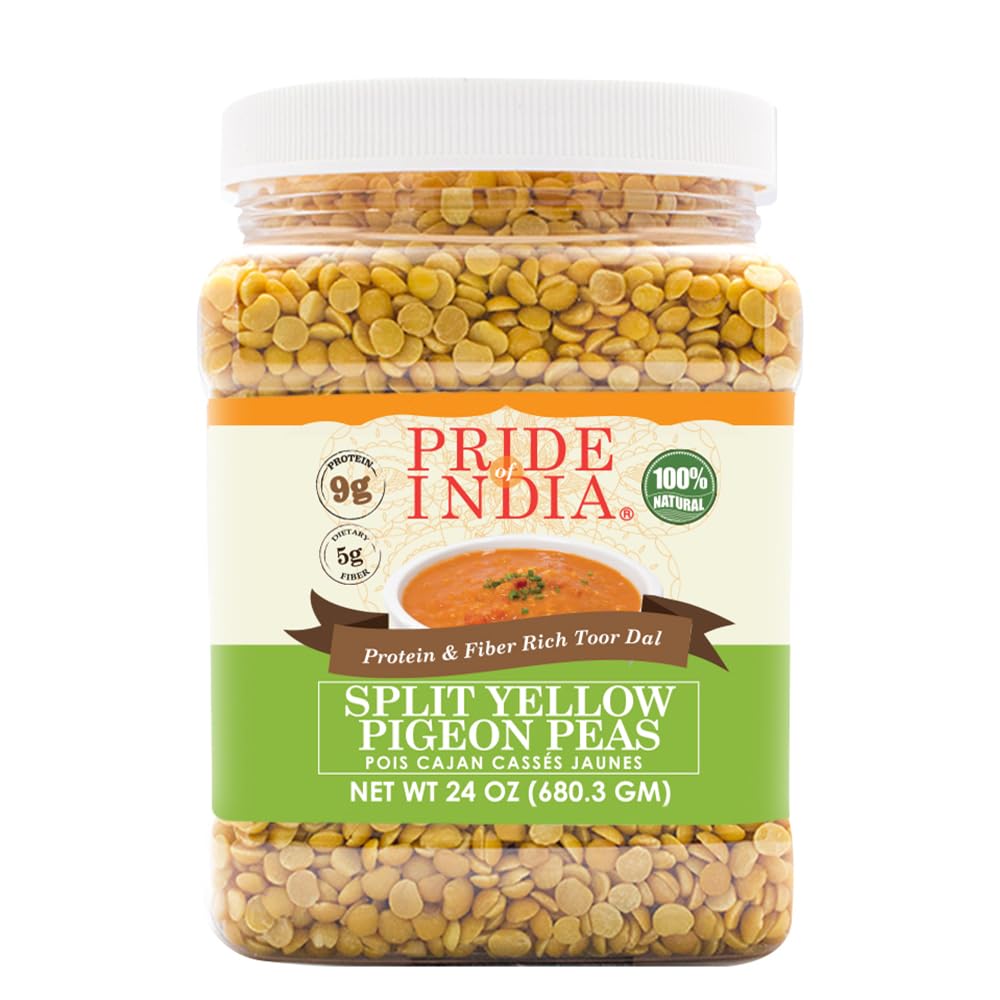 El orgullo de la división de la India guandul amarilla india rica de proteínas y fibra dal Toor frasco de 1.5 lb