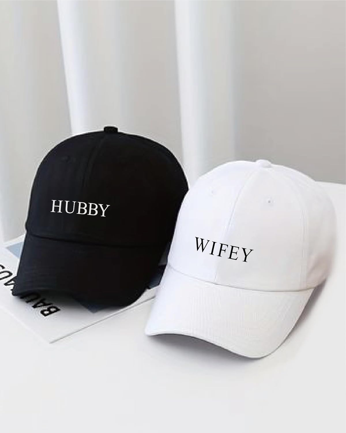 Hubby and Wifey Hats | Honeymoon Essentials & Engagement Gifts for Couples - Image 8