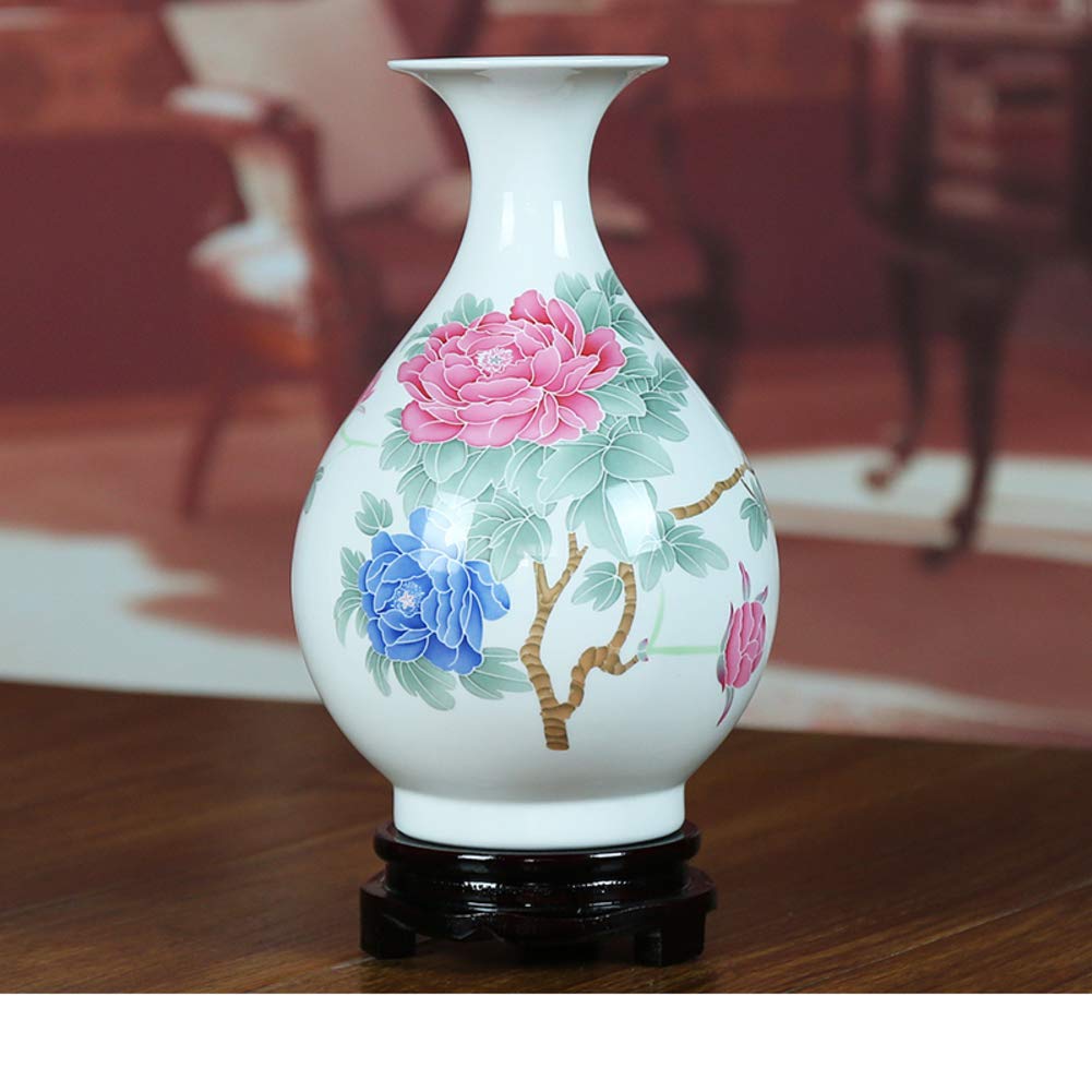Moderne Blumenvase aus Keramik, Blumenvasen aus Keramik, Porzellan, antike Vase, Blumenvase, Tafelaufsätze für Wohnzimmer, Schlafzimmer, Büro, B, D14 cm x H24 cm, C-D,C-D14cmxH24cm