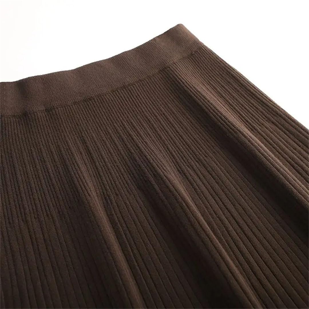 Gonna classica elastica da donna a vita alta a vita alta tinta unita invernale tinta unita