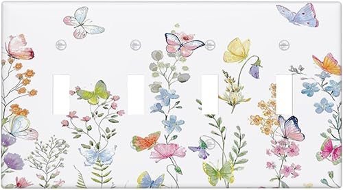 Miniatura 95 de Cubierta de Interruptor de Luz de Palanca de 1 Gang con Estampado de Bosque de Pinos Rústico Campestre, Cabaña Lodge Granero Bosque Forestal de