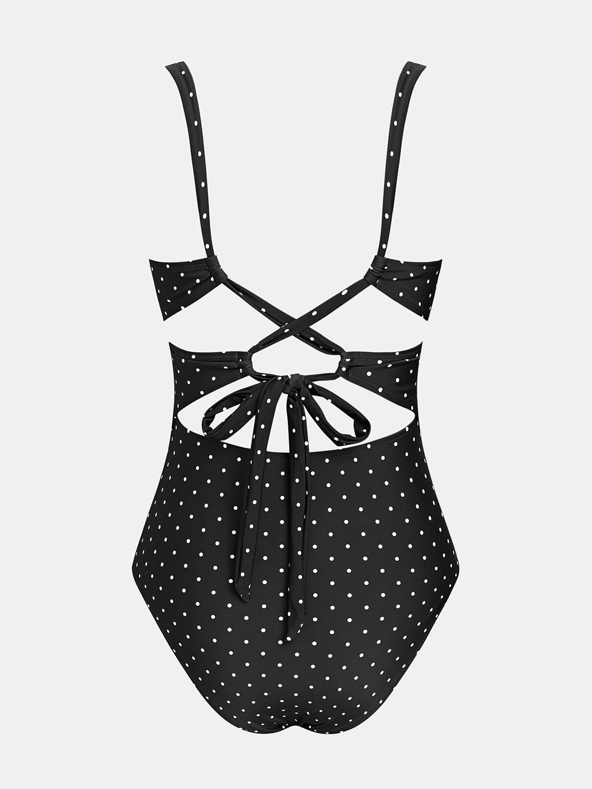 CUPSHE Costume da bagno intero da donna, scollo quadrato, controllo della pancia, incrociato, con laccetto