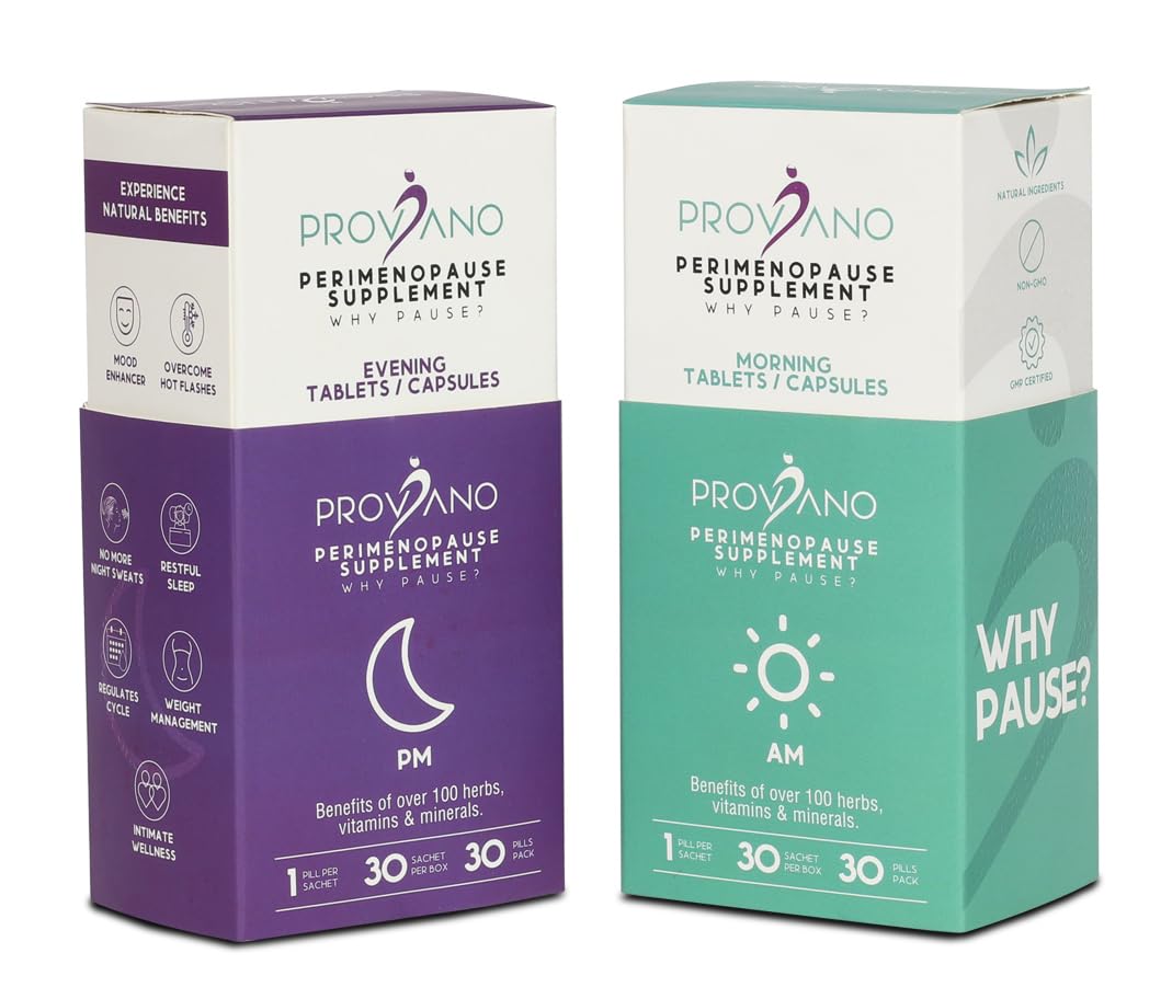 Proviano Perimenopause Supplement | Multi-Symptom Relief | Menopause Support | Control Hot Flashes, Night Sweats | Improve Moods Swings, Boosts Energy | 30 Day Pack (60 Count) | Age 35-55 (B09VT9LBCB) Amazon Price History, Amazon Price Tracker