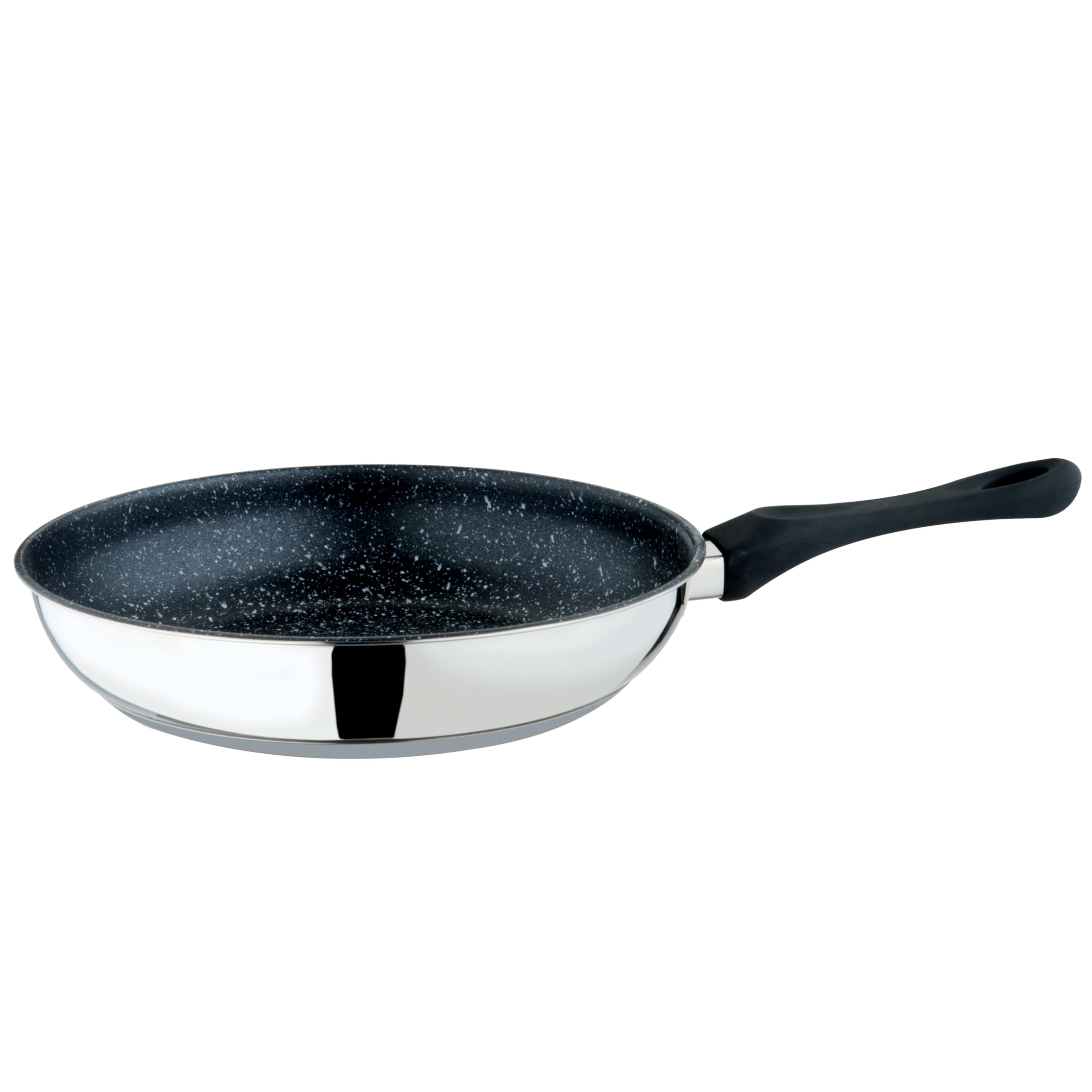 MEPRA Fantasia Pietra Padella, Nero, Ø 28 cm, Acciaio Inossidabile 18/10