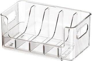 Space Efficient Movie Storage Container Stackable Case for Films and Music Having Organized Media Display Clear Holder