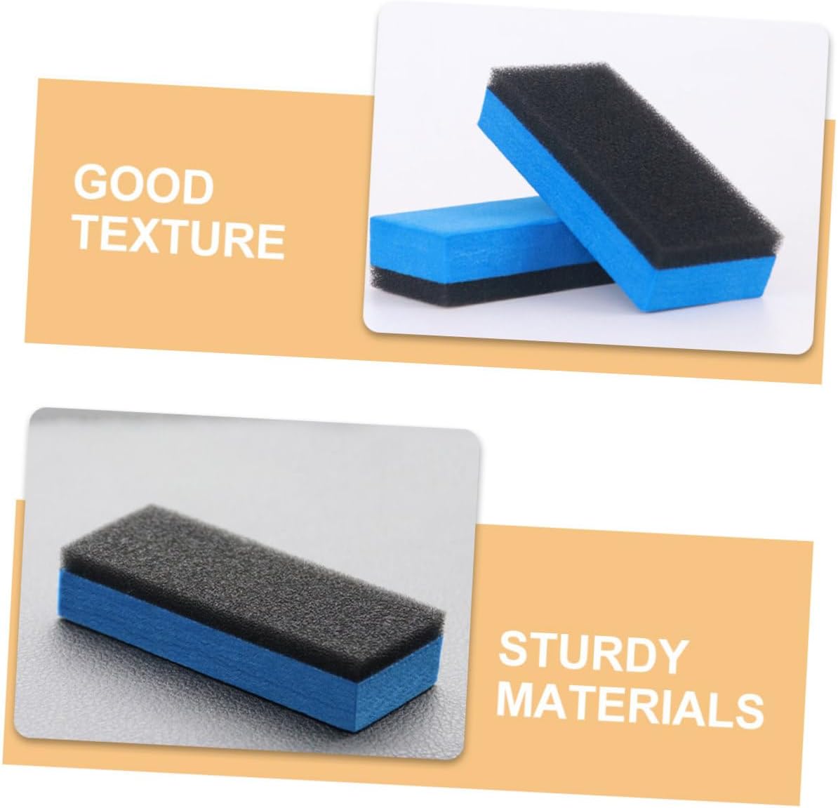 Luxshiny High-Density Glass Coating Sponge 8pcs Car Wax Applicator Pads for Detailing Dual-Sided Cleaning and Polishing for Auto Maintenance and Shine