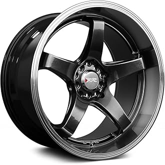 XXR555 Chromium Black/ML Wheel with Aluminum (17 x 8. inches /4 x 100 mm, 35 mm Offset)