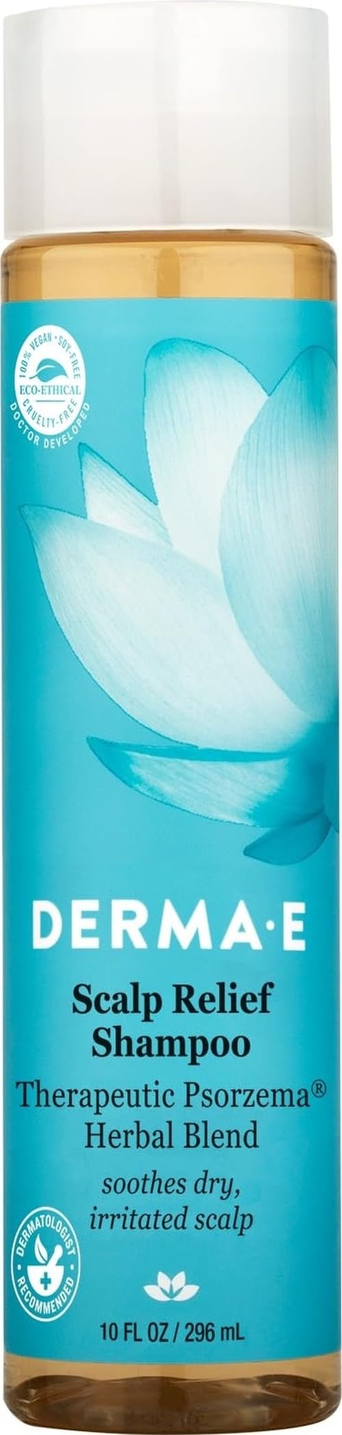 DERMA E - Champú para aliviar el cuero cabelludo con mezcla de hierbas Psorzema, 8 onzas líquidas